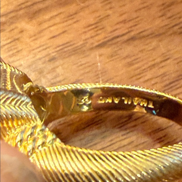 Judith Ripka Sterling Silver Gold Vermeil CZ Square Ring Size 7.5 - Picture 5 of 9